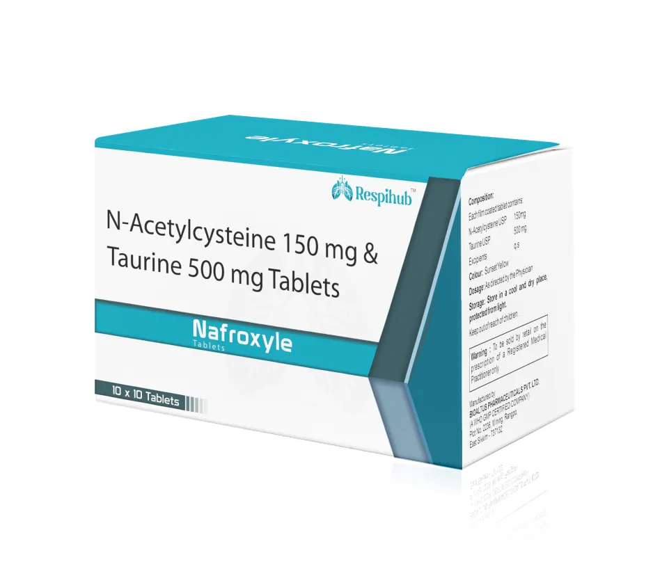 Taurine + Acetylcysteine  Tablet at the best price in PCD Pharma Franchise for Nutritional Supplement, Antioxidant, and Detoxification.